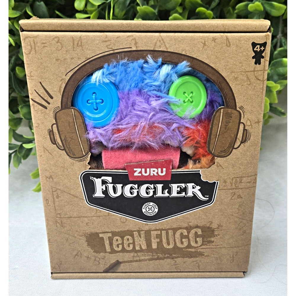 Zuru Fuggler Teen Fugg Oogah Boogah Rainbow Plush Monster NIB Open Box 6"